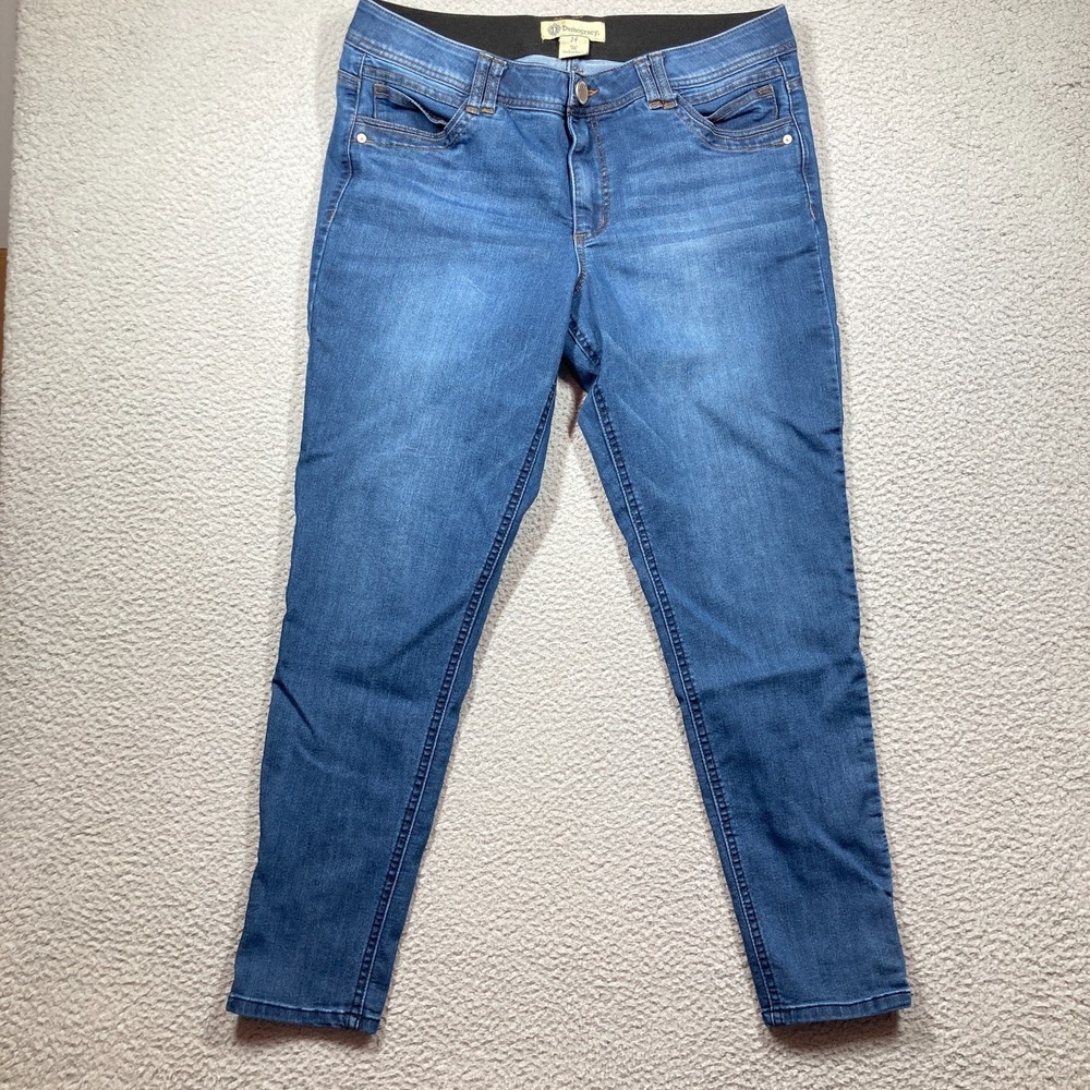 Democracy Ab Technology Jeans Womens 14‎ Blue Medium Wash Tapered Ankle Denim